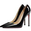 Red Soles High Heels Women's Thin Heels Sexy Black Bed Pointed High Heels Patent Leather Size French Single Shoes Women