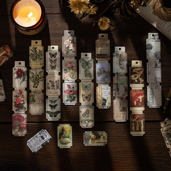 40 шт. DIY виниловые наклейки легко наклеиваются, отличные самоклеящиеся винтажные ботанические дневниковые заметки, канцелярские наклейки, материал для наклейки