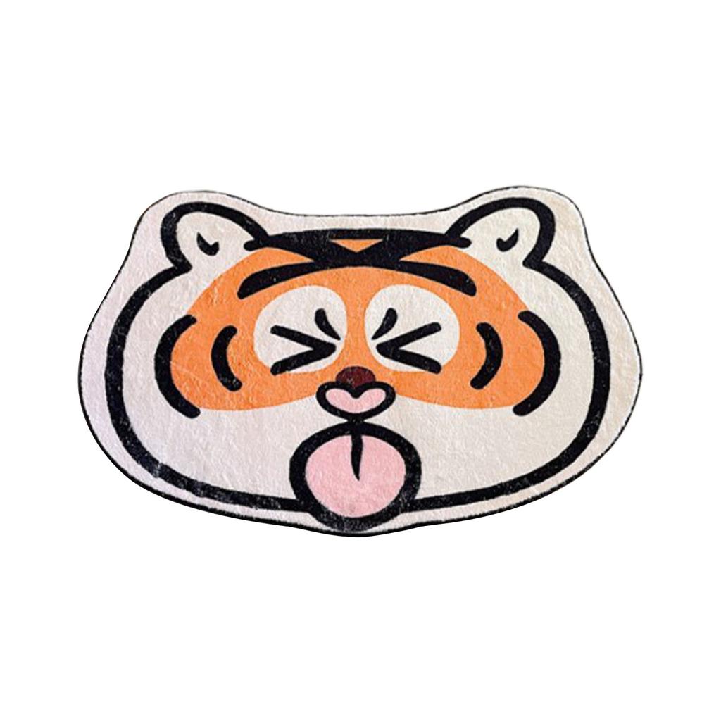 Cartoon Tiger Rug Non-Slip Bedside Carpet Absorbent Bathroom Mat Animals Print Rugs For Kids Room Decor Cute Furry Carpets