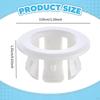 6x Sink Overflow Rings Spares Basin Trim Covers for Home Hotel Silver