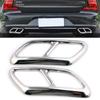 2pcs Car Muffler Exhaust Pipe Tail Cover Trim Exterior Stainless Steel Accessories For Volvo S90 V90 2016- 2018  S60