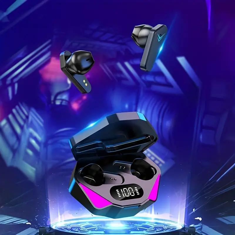 True Wireless Earbuds with Touch Control, Wireless Charging Case, Built-in Mic, and In-Ear Design for Gaming and Video