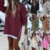 Women's  Sweatshirt Casual  Round Neck Long Sleeves Loose Comfortable Sweatshirts