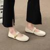 Black Square Head Retro Xiaoxiang Flat Bottom Mary Jane Shoes Women's Spring and Autumn New Light Mouth with Skirt Single Shoes