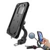 Waterproof Smartphone Easy Installation with Mirror Handlebar Vibration for Scooters and Motorcycles Mount Bike/Motorcycle Holder, One-Touch Mount,