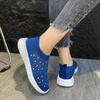 2024 Fashion Round Toe Comfortable Solid Color Shallow Mouth Slip-On Stretch Fabric Breathable Flat-soled Women's Sports Shoes