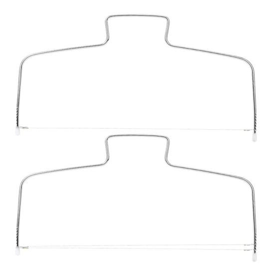 Adjustable Height Cake Slicer Stainless Steel 8 Scales Double-Line Cutting Tool Corrosion