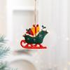 Christmas Creative Pendant Elk Stocking Ornaments Acrylic Flat Christmas Tree Home Ornaments