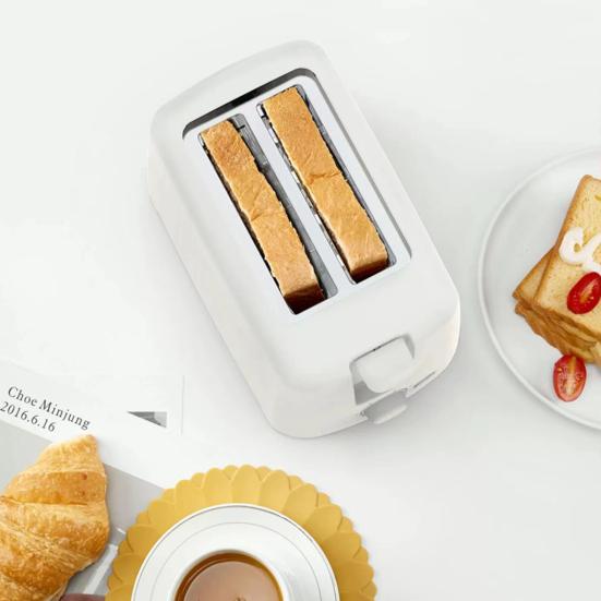 Toaster 2-Slice Bread Maker with Wide Slots Anti-Clogging Automatic Shutdown Adjustable Easy