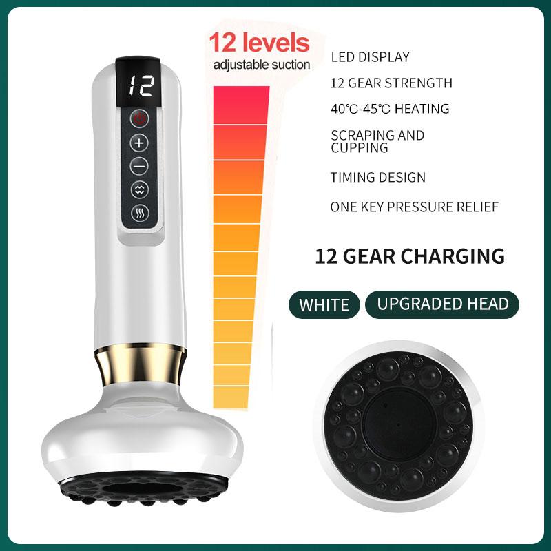 Electric Cupping Massager Vacuum Suction Cup GuaSha Anti Cellulite Beauty Health Scraping Infrared Heat Body Slimming Massage