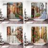 JINRUN Bathroom Thickened Waterproof Curtain Mildew Proof Shower Curtain Shower Partition Curtain Shower Curtain Bathroom Curtain Free Perforation