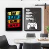 Game Repeat Gaming Wall Art Canvas Poster Gamer Art Canvas Painting Poster And Prints For Boys Room Playroom Decorative Picture