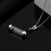 Openable Screw Cap Steel Chain Wishing Bottle Pendant Lucky Charm Glass Vial Necklace Perfume Jars
