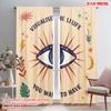 2pcs 2D Flat Printing Curtain Boho Eye Wall Polyester Without Electricity Birthday Party Perfect for Festive Wall Decor