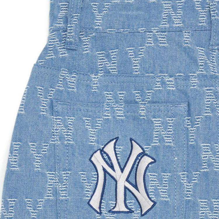 New MLB Denim Short Skirts Women's Light Gray Blue 3FDSM0133-50INS