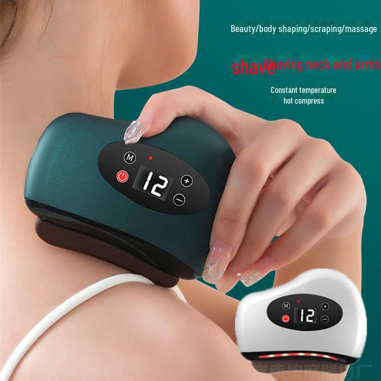 Smart Electric Bianstone Facial Scraping & Muscle Pulling Tool with Heating & Meridian Dredging