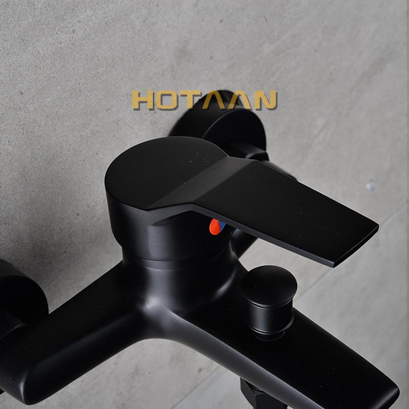 . Black Finish New Wall Mounted Shower Faucet Bathroom Bathtub Handheld Shower Tap Mixer Faucet YT-5339-H