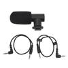 Camera Microphone 3.5mm Jack Noise Canceling Universal Mobile Phone Mic for Interviews Video