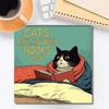 Cats Chillin' With Book 2026 Wall Calendar Funny Cat-Themed 12