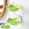 Creative Lotus Flower Soap Box 2 Tier Serving Tray Utensil Holders Suction Wall Tray Floral Soap Dish Shelf Holders Soap Holder