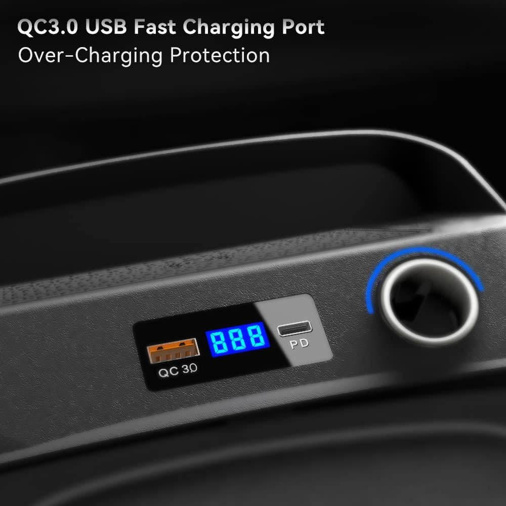 Wireless Charger for Toyota Corolla 2019-2023,Dashboard 15W Wireless Charger Pad,Belt QC 3.0 USB Fast Charging Port,Car Charge Box Suitable for