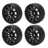 4PCS 1 10 Drift Car Tires Hard Tyre for Tamiya TT02 On Road Drifting Car RC Rubber Tires and Wheels Set Black