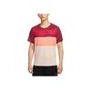 Court Advantage Dri-Fit FW24 Logo Quick-Dry Breathable Color-Block Tennis T-Shirt Men Tops Team-Red Washed-Coral White FZ9846-677