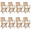 Day and Night - Day and Night Folding Garden Chairs 8 Units Solid Acacia Wood and Cushions