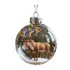 The Reindeer Family Christmas Ball Funny 3D Reindeer Hanging Decoration Plastic Christmas Ball Winter Ornaments for Xmas Tree Indoor Home Decor