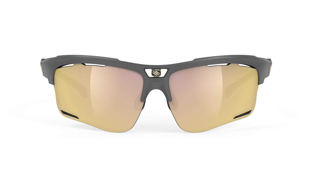 Keyblade Lens Bridge Temple 41mm [RUDYPROJECT] Sunglasses, Charcoal/ML Gold, Width 70mm, Width 14mm, Length 130mm, Height
