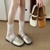 Mary Jane Shoes Women's 2025 Summer New Shallow Mouth Japanese Soft Surface One-pedal Small Leather Shoes Female Student Casual Single Shoes