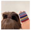 Canned Girls Tie-up Hair Head Rope High Elastic Durable Hair Rope Black Hair Ring Leather Cover Rubber Band New