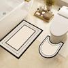 Simple Bath Mat  Bathroom Absorbent Floor Mats  U-shaped Toilet Foot Pad Non-Slip Floor Door Mat Bathtub Side Carpet Shower Rug