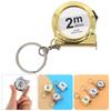2M Miniature Tape Measure ABS Carbon Steel Keychain Portable Measuring Tool for Home Office Car DIY Projects Daily Use