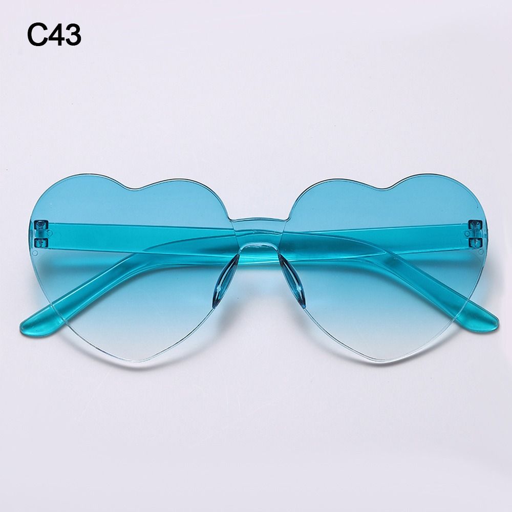 Adults Colorful Candy Color Party Sun Glasses Shades Heart Glasses Heart-shaped Sunglasses