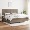 3141965 vidaXL Divan Bed with Mattress Taupe 200x200 Cm Fabric