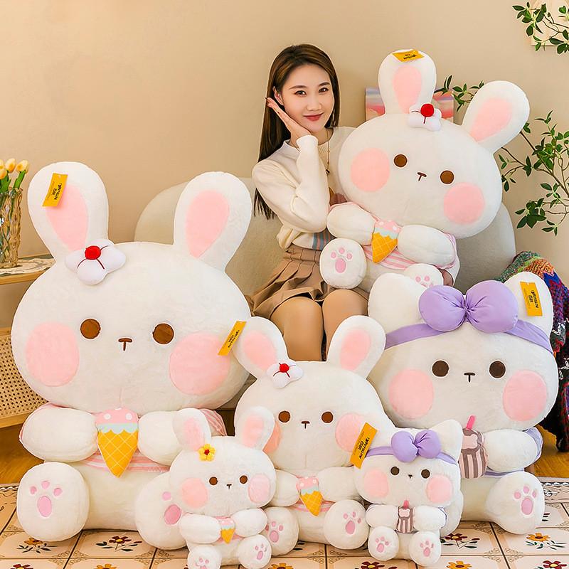 Rabbit Cartoon Cute Animal Plush Toys Lovely Deer Panda Girls Kids Gifts Bedtime