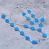 Natural Aqua Chalcedony Gemstone Handmade 925 Sterling Silver Gift Set y1E00