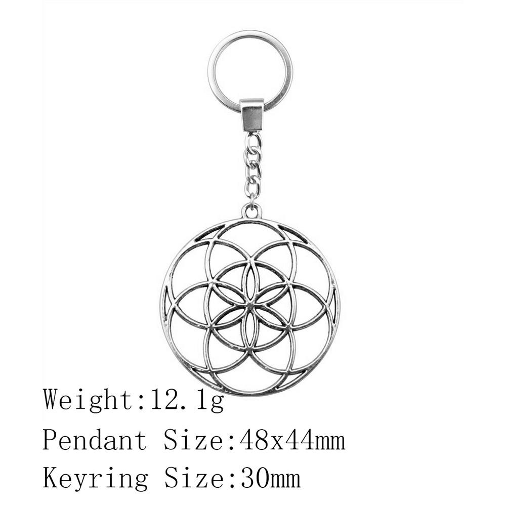 Valentine's Day Car Key Ring The Flower Of Life Keychains Backpack Key Chain For Car