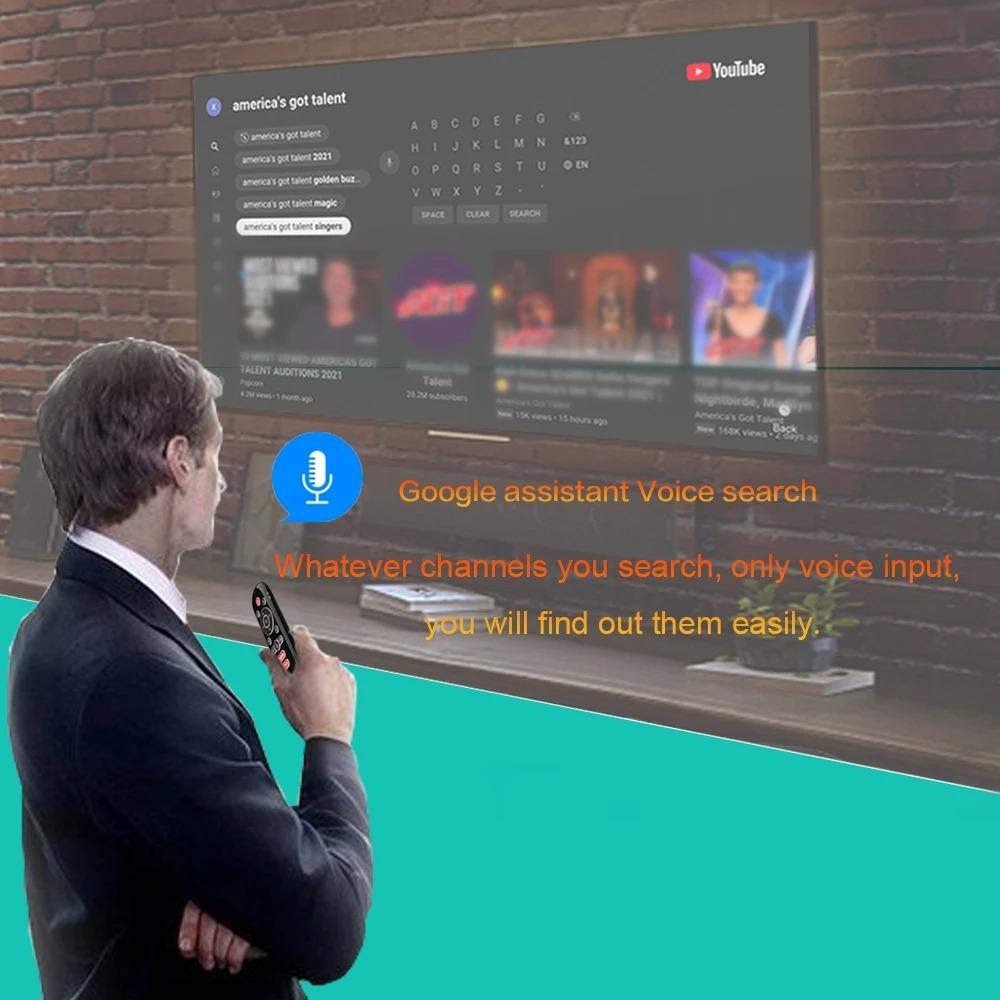 NEW W1 PLUS Air Mouse Remote Control 2.4G RF Wireless Mini Voice Control Keyboard Smart Gyroscope Keyboard Sense Anti-loss IR for Android TV Box