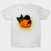 T Shirt Women Halloween Pumpkin Carving Cat T Shirt Funny Hallow Harajuku Print Kawaii Tshirt Summer Short Sleeve Female T-Shirt Top Tee