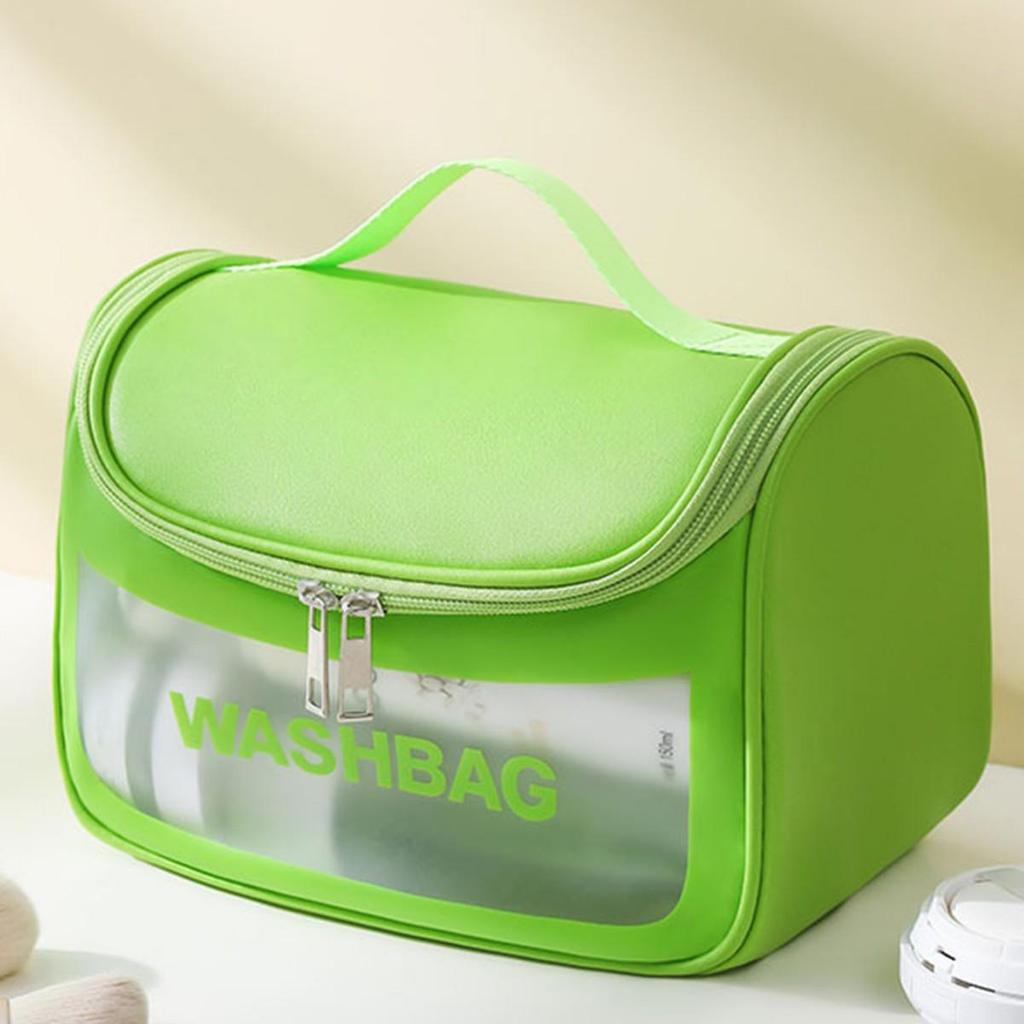Large Capacity Transparent PVC Makeup Bag - Portable, Waterproof Travel & Swim Wash Bag