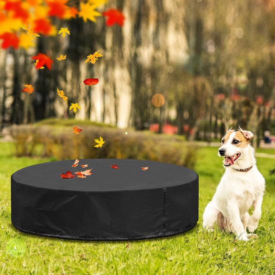 Pool Cover Foldable Drawstring Design Round Waterproof Dustproof Oxford Fabric Washable Protection Pet Pool Supplies