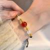 Agate Woven Hand Rope Women's Simple Niche Design Sense Retro Opal Bracelet