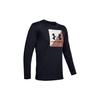 Half Logo Long Sleeve Crew Neck T-Shirt Men Tops Black 1351624-001
