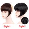 Fringe Bangs Synthetic Hair Extensions Clip In Bangs 6 Inch Short Straight Hairpiece Front Neat Bang Two Side Blonde