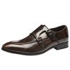 Pointed New British Style Double Buckle Monk Monk Shoes Men's Formal Leather Shoes Leather Office