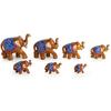 Elephant Sequence 7 Pieces Kanha Ji Pooja Room & Gifted Item For Home Decorative Showpiece - 10 Cm  (Paper Mache, Gold)