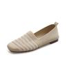 2024Plus Size Women Casual Ballet Flats Shoes Square Toe Slip On Flat Heel Anti Skid Loafers Stretch Knit Fabric