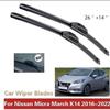 For Nissan Micra March K14 2016-2025 26 + 14 Wipers Wipers
